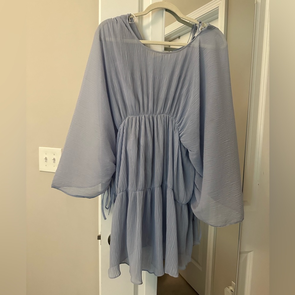 Zara light blue mini dress